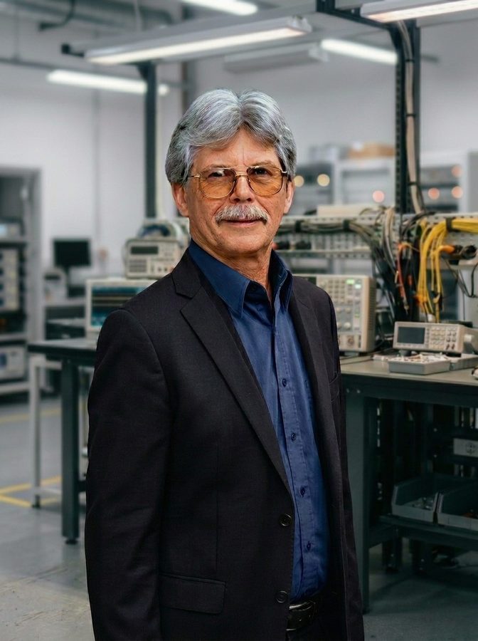 Cliff Suljak, Chief Technical Engineer, in a materials testing laboratory
